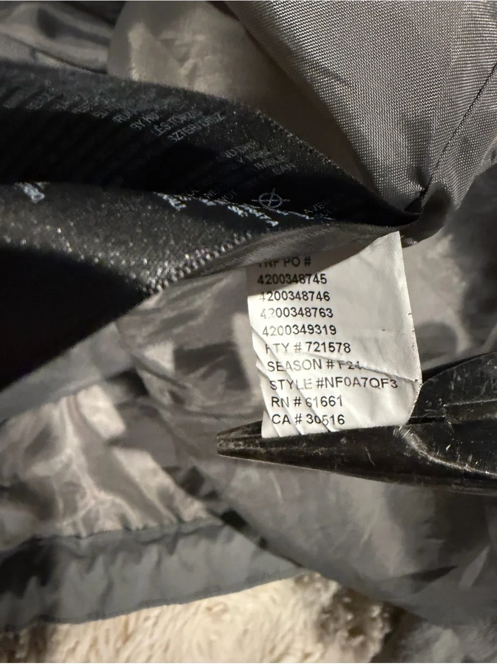 The North Face Gray Waterproof Hooded Jacket Small